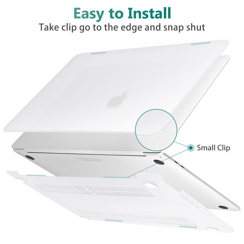 May Chen Compatible with MacBook Pro 13 inch Case 2022 2021 2020 Release Model A2338 M2 M1 A2251 A2289, Plastic Hard Shell Case Keyboard Cover for MacBook Pro 13 Touch Bar Fits Touch ID, Matte Clear - Image 5